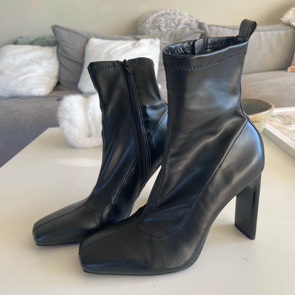 Zara leather ankle boots
